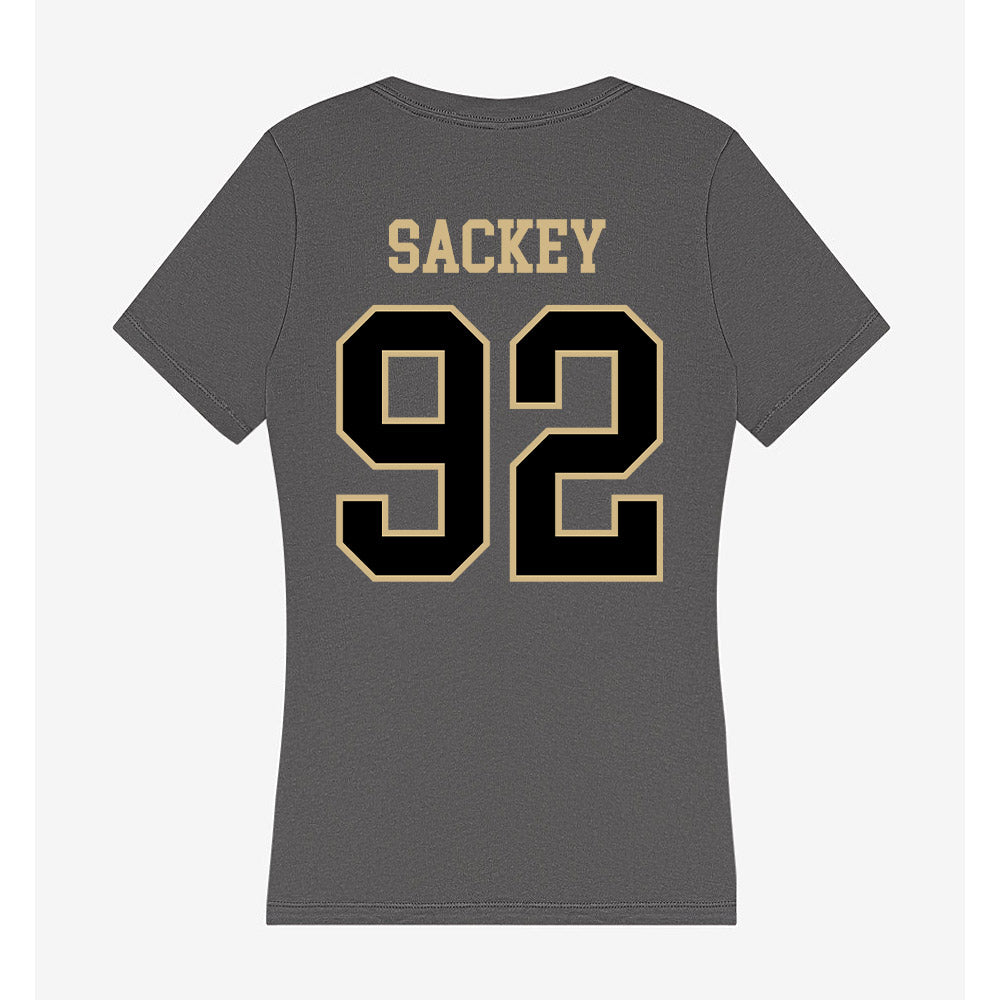 Wake Forest - NCAA Football : Sefa Sackey - Women's V-Neck T-Shirt-1