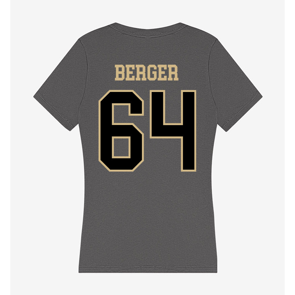 Wake Forest - NCAA Football : Ryan Berger - Women's V-Neck T-Shirt-1