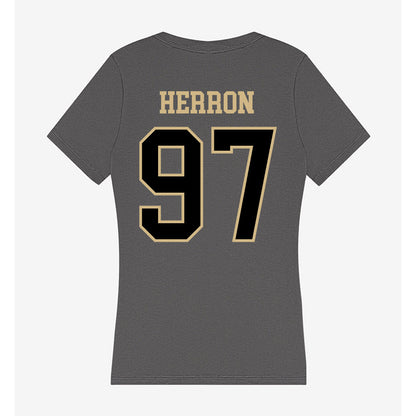 Wake Forest - NCAA Football : Matthew Herron - Women's V-Neck T-Shirt-1