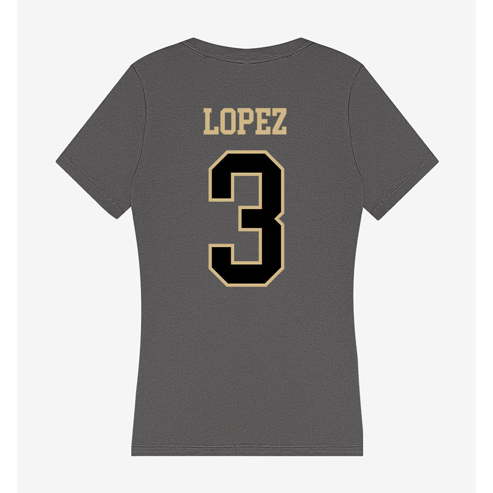Wake Forest - NCAA Football : Gio Lopez - Women's V-Neck T-Shirt-1