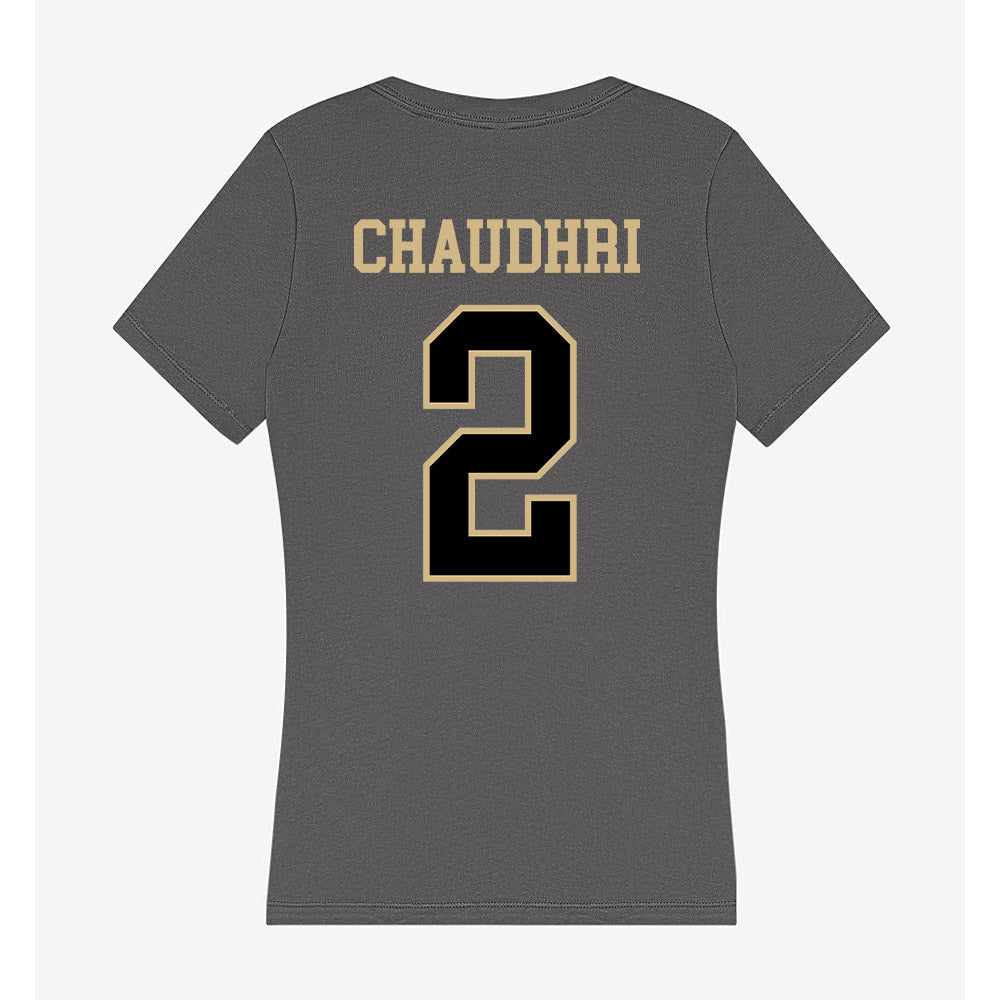 Wake Forest - NCAA Men's Basketball : Vincent Chaudhri - Women's V-Neck T-Shirt-1