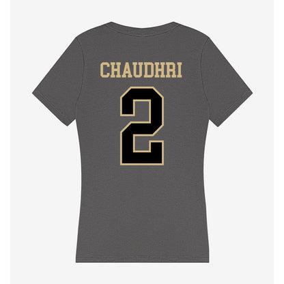 Wake Forest - NCAA Men's Basketball : Vincent Chaudhri - Women's V-Neck T-Shirt-1