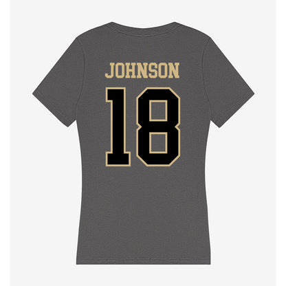 Wake Forest - NCAA Football : DJ Johnson - Women's V-Neck T-Shirt-1
