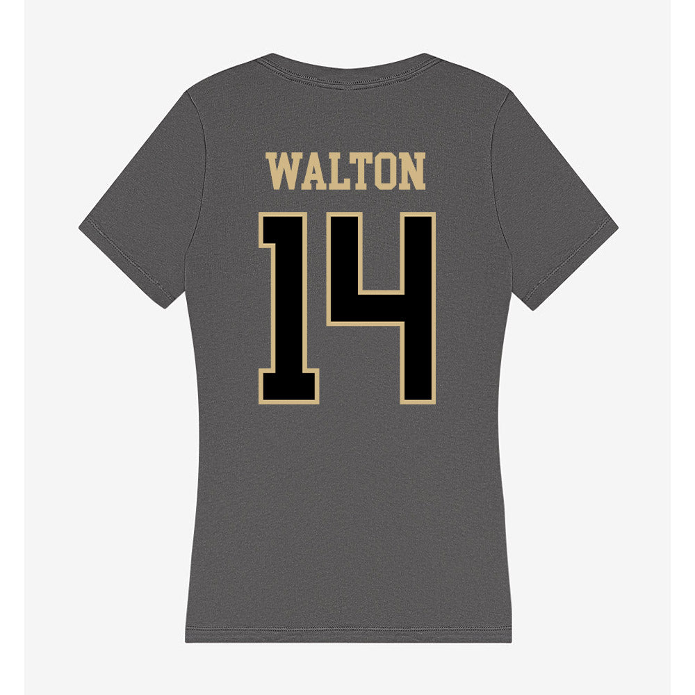 Wake Forest - NCAA Football : Tyler Walton - Women's V-Neck T-Shirt-1