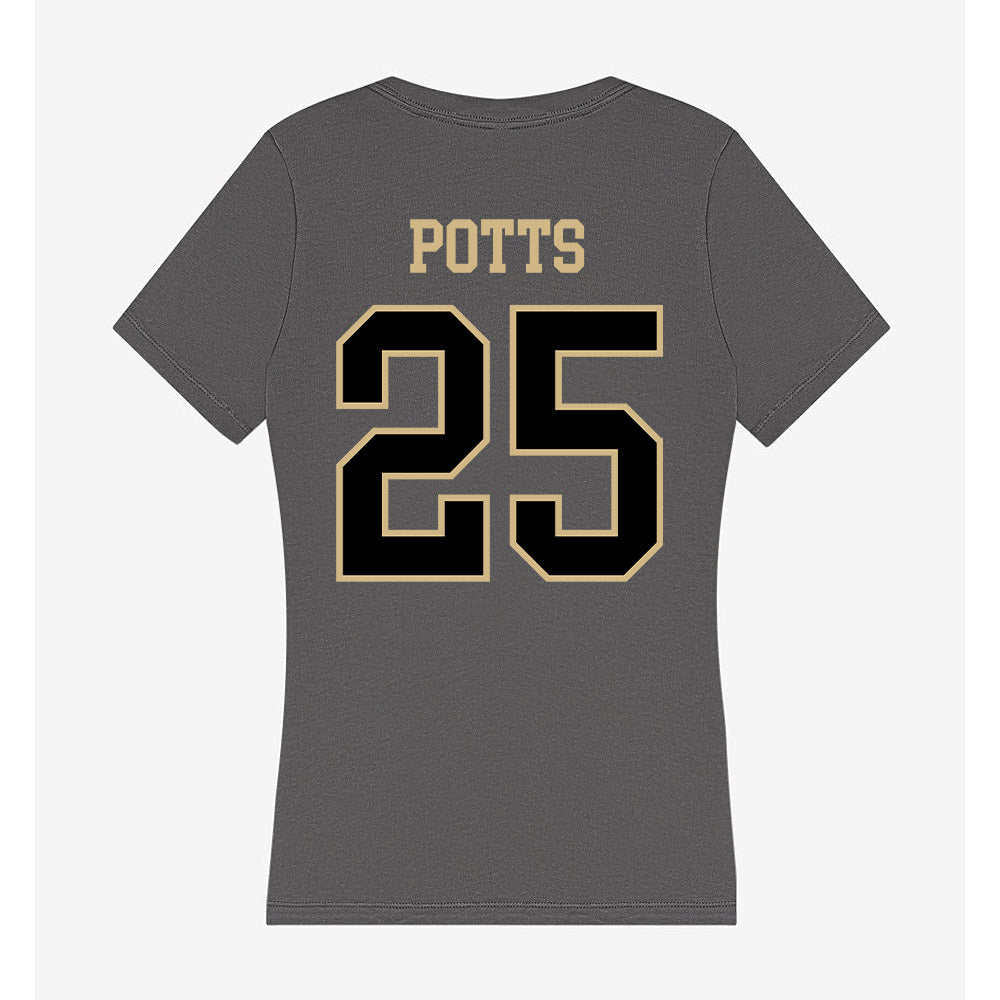 Wake Forest - NCAA Football : Eli Potts - Women's V-Neck T-Shirt-1