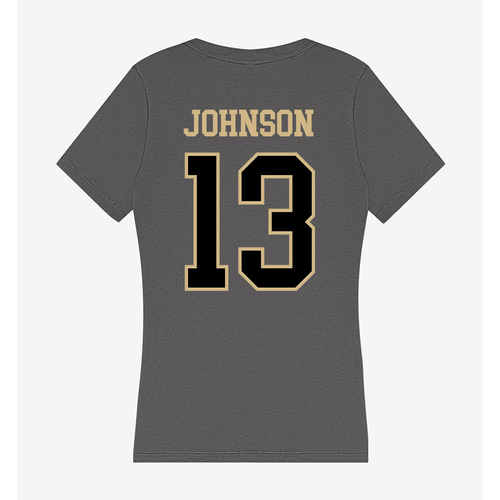 Wake Forest - NCAA Football : Billy Johnson - Women's V-Neck T-Shirt-1