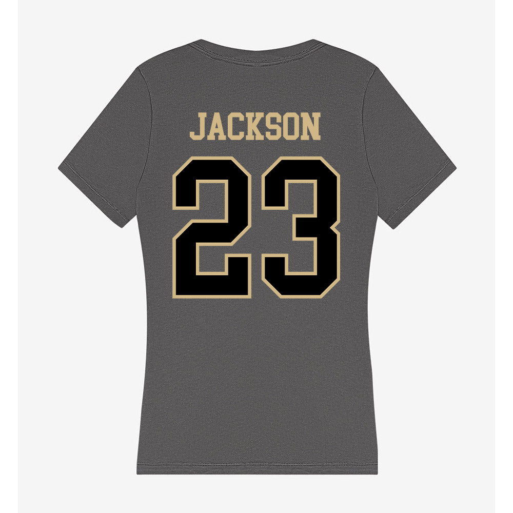 Wake Forest - NCAA Football : Zeek Jackson - Classic Shersey Women's V-Neck T-Shirt-1