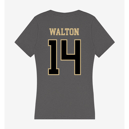 Wake Forest - NCAA Football : Tyler Walton - Women's V-Neck T-Shirt-1