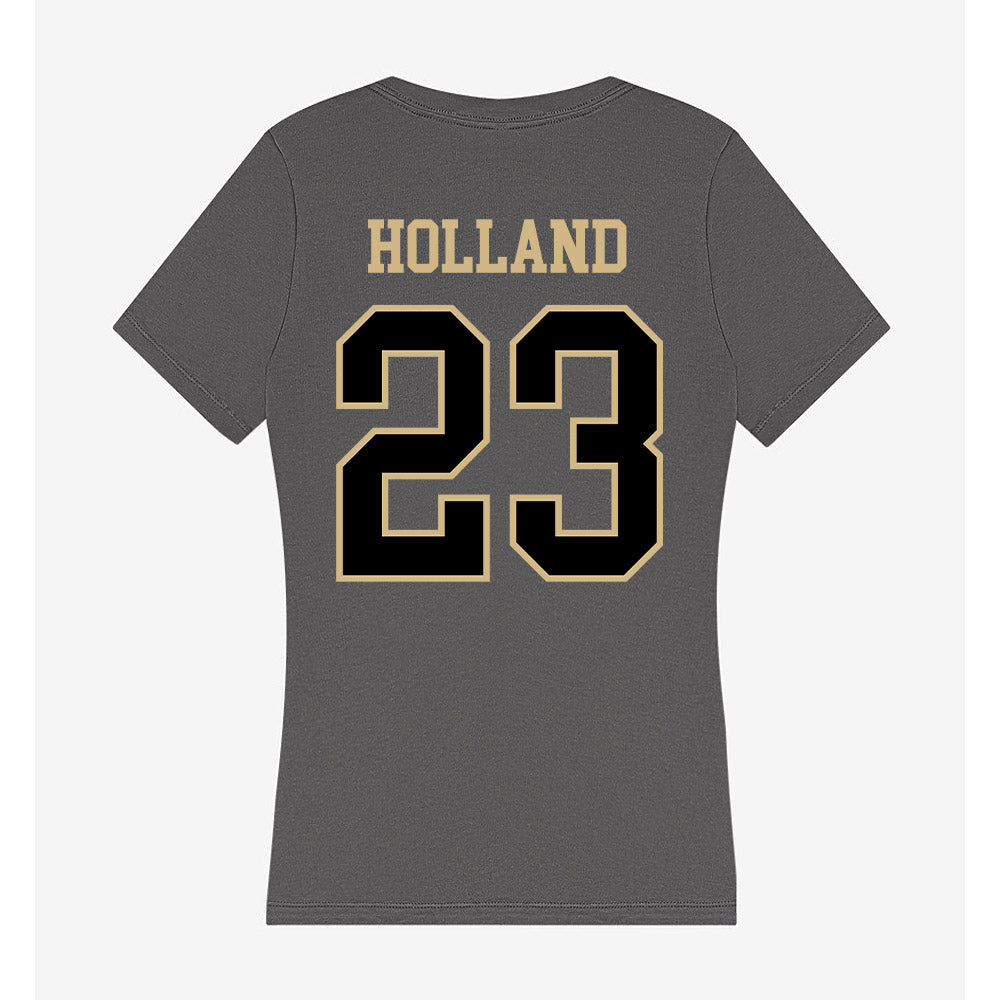 Wake Forest - NCAA Women's Basketball : Oshauna Holland - Women's V-Neck T-Shirt-1