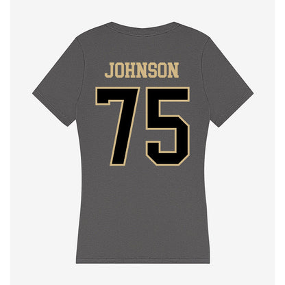 Wake Forest - NCAA Football : Derrell Johnson - Women's V-Neck T-Shirt-1