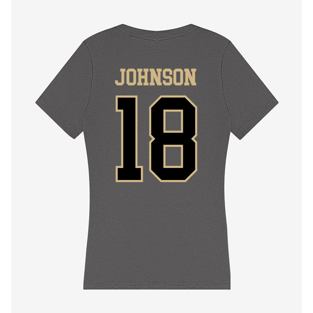 Wake Forest - NCAA Football : DJ Johnson - Women's V-Neck T-Shirt-1