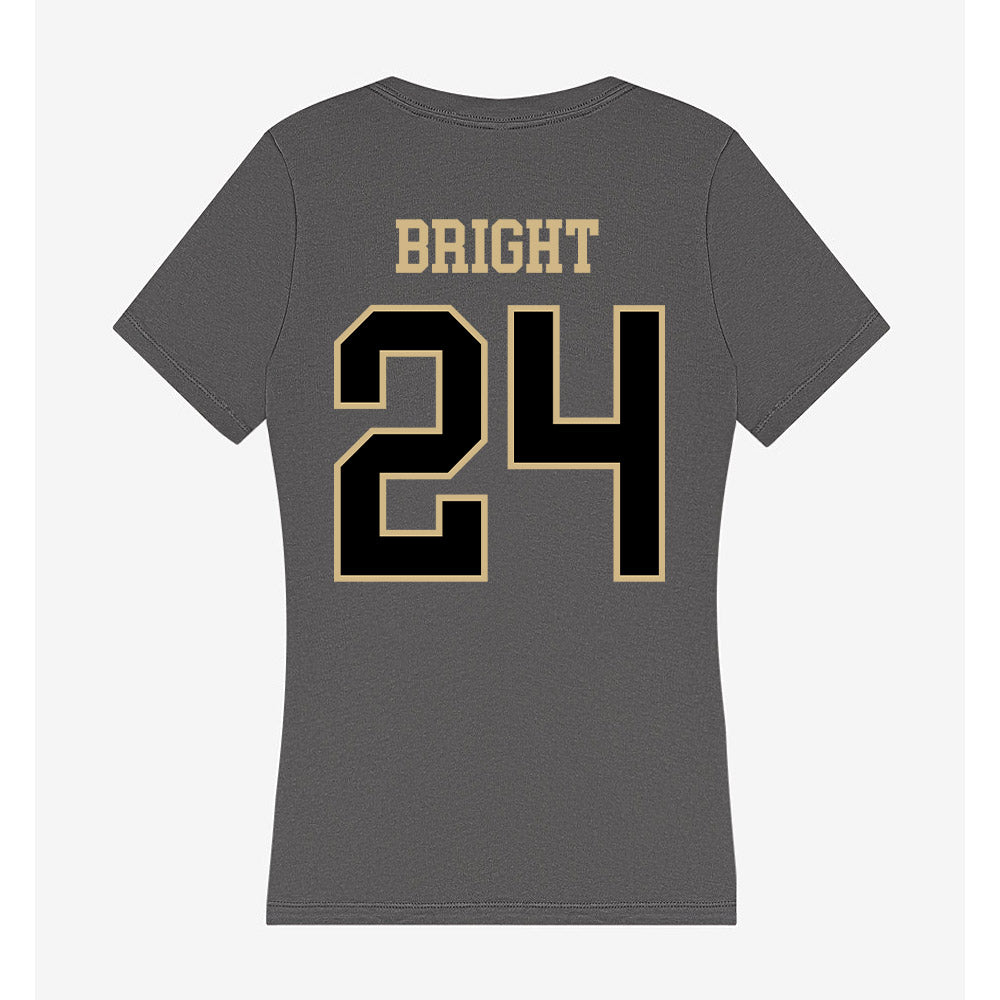 Wake Forest - NCAA Football : Micah Bright - Women's V-Neck T-Shirt-1