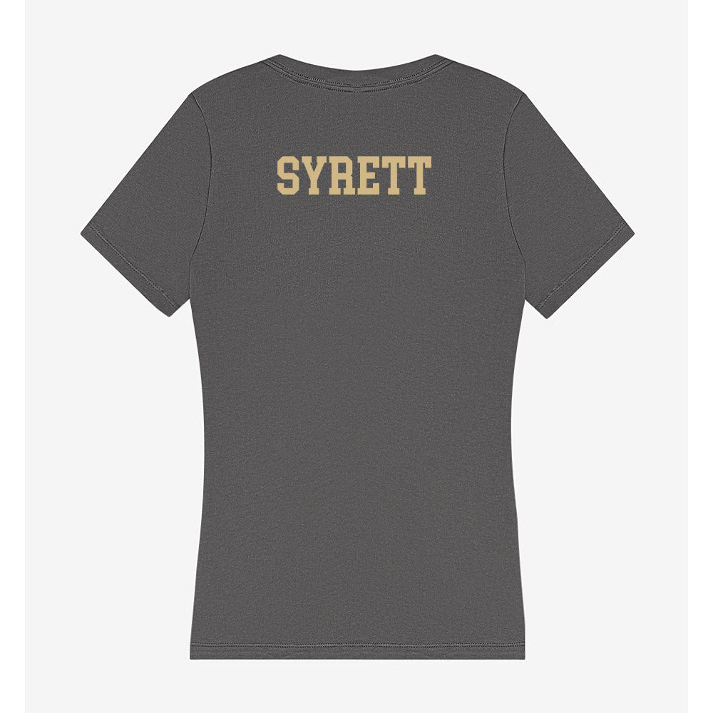 Wake Forest - NCAA Men's Soccer : Graham Syrett - Women's V-Neck T-Shirt-1