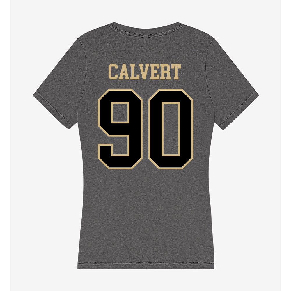 Wake Forest - NCAA Football : Connor Calvert - Women's V-Neck T-Shirt-1