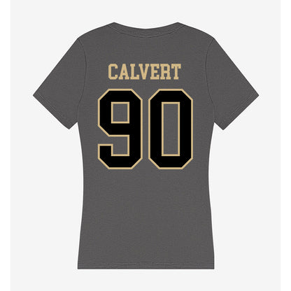 Wake Forest - NCAA Football : Connor Calvert - Women's V-Neck T-Shirt-1