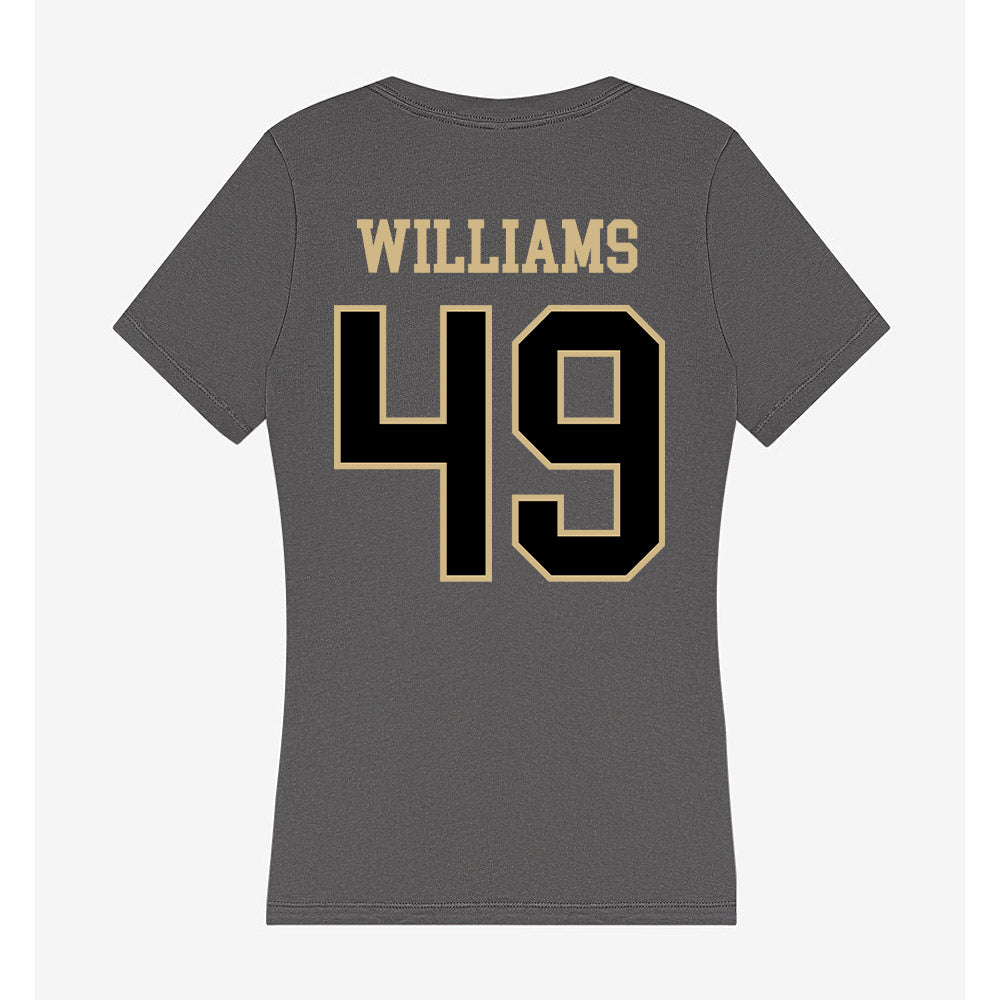 Wake Forest - NCAA Football : Eric Williams - Women's V-Neck T-Shirt-1
