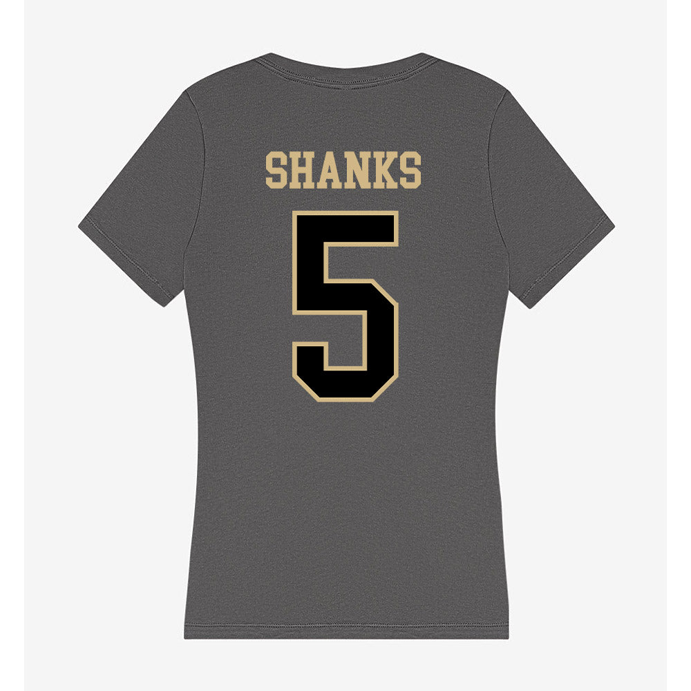 Wake Forest - NCAA Football : Kam Shanks - Women's V-Neck T-Shirt-1
