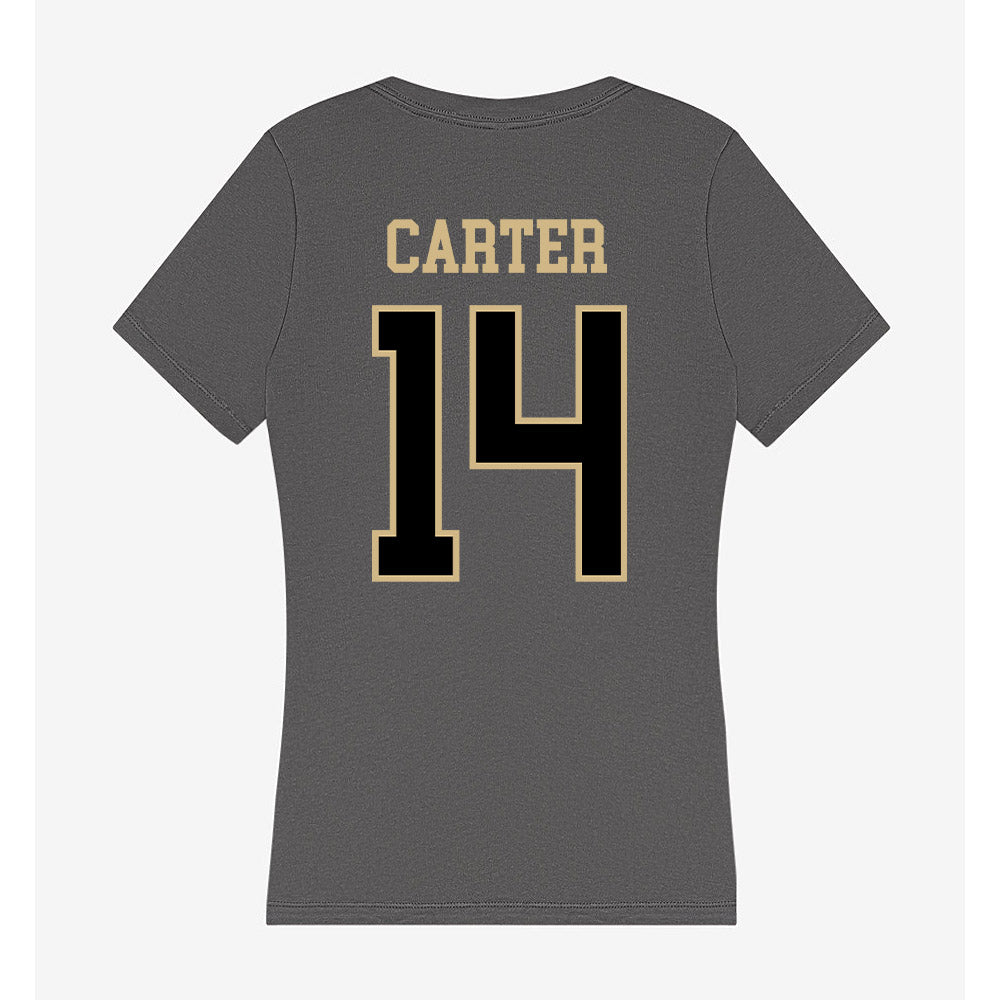 Wake Forest - NCAA Women's Basketball : Mary Carter - Women's V-Neck T-Shirt-1