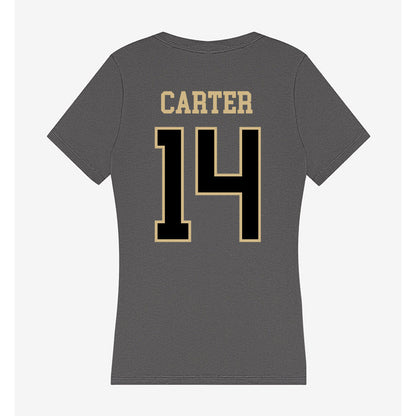 Wake Forest - NCAA Women's Basketball : Mary Carter - Women's V-Neck T-Shirt-1