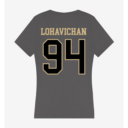 Wake Forest - NCAA Football : Zach Lohavichan - Women's V-Neck T-Shirt-1