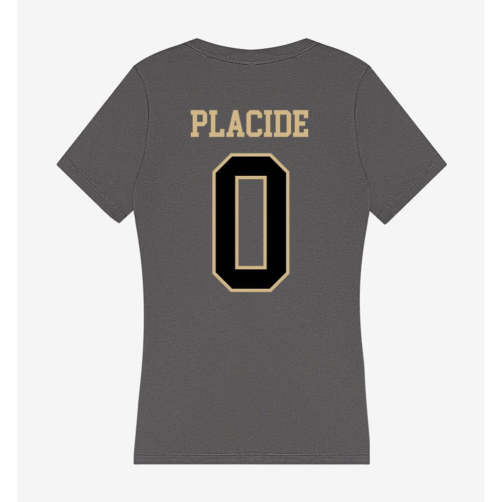 Wake Forest - NCAA Men's Basketball : Gallagher Placide - Women's V-Neck T-Shirt-1