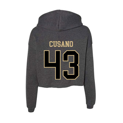 Wake Forest - NCAA Football : Frank Cusano - Women's Crop Fleece Hoodie-1