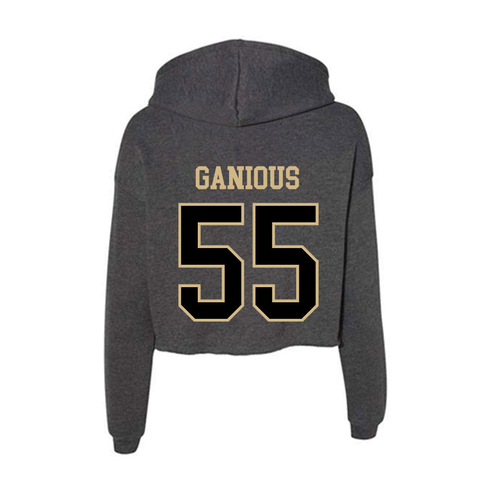 Wake Forest - NCAA Football : Bryce Ganious - Women's Crop Fleece Hoodie-1