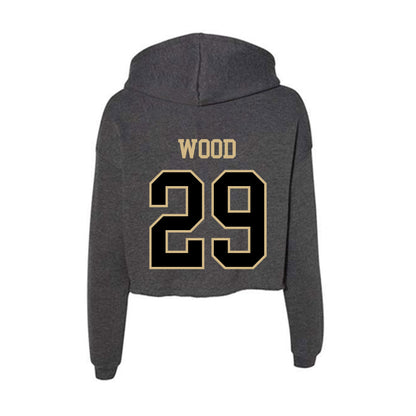 Wake Forest - NCAA Baseball : Tyler Wood - Women's Crop Fleece Hoodie-1