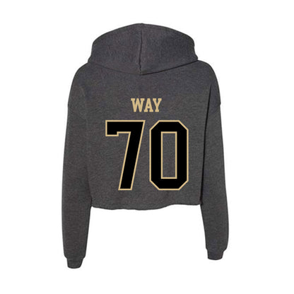 Wake Forest - NCAA Football : Will Way - Women's Crop Fleece Hoodie-1