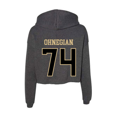 Wake Forest - NCAA Football : John Ohnegian - Women's Crop Fleece Hoodie-1
