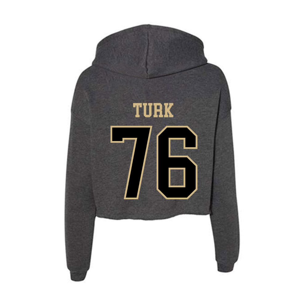 Wake Forest - NCAA Football : Fletcher Turk - Women's Crop Fleece Hoodie-1