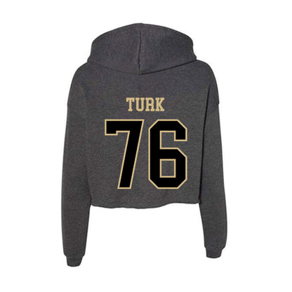 Wake Forest - NCAA Football : Fletcher Turk - Women's Crop Fleece Hoodie-1