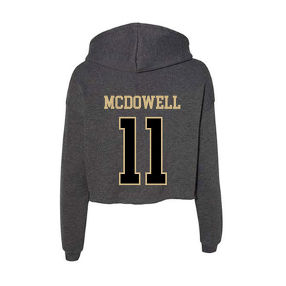 Wake Forest - NCAA Men's Basketball : Jamari McDowell - Women's Crop Fleece Hooded Sweatshirt-1