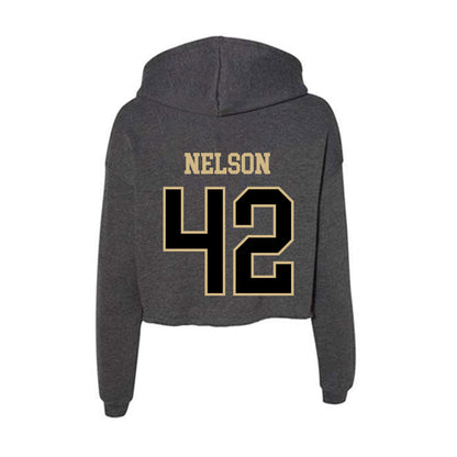Wake Forest - NCAA Football : Isaac Nelson - Women's Crop Fleece Hoodie-1