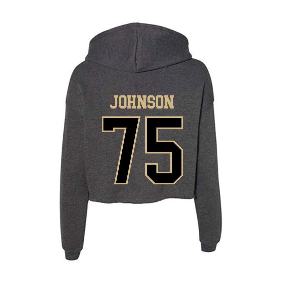 Wake Forest - NCAA Football : Derrell Johnson - Women's Crop Fleece Hoodie-1