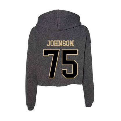 Wake Forest - NCAA Football : Derrell Johnson - Women's Crop Fleece Hoodie-1