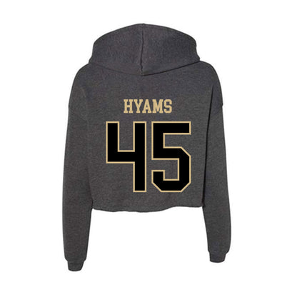 Wake Forest - NCAA Football : Ethan Hyams - Women's Crop Fleece Hoodie-1