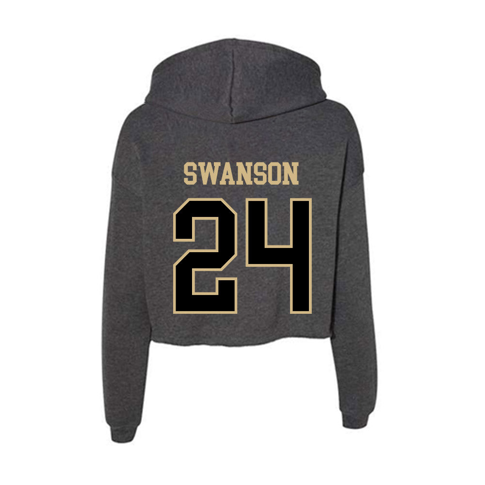 Wake Forest - NCAA Women's Basketball : Mckenzie Swanson - Women's Crop Fleece Hooded Sweatshirt-1