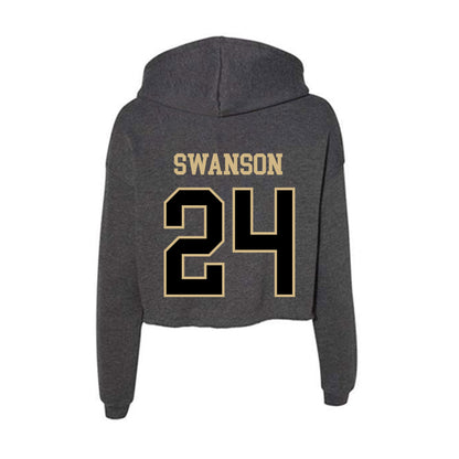 Wake Forest - NCAA Women's Basketball : Mckenzie Swanson - Women's Crop Fleece Hooded Sweatshirt-1