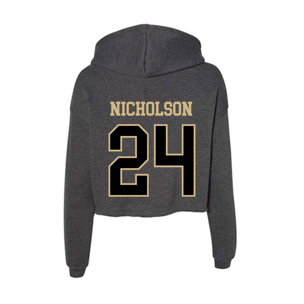 Wake Forest - NCAA Baseball : Grant Nicholson - Women's Crop Fleece Hoodie-1