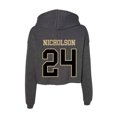 Wake Forest - NCAA Baseball : Grant Nicholson - Women's Crop Fleece Hoodie-1