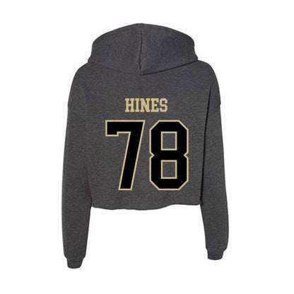 Wake Forest - NCAA Football : Jack Hines - Women's Crop Fleece Hooded Sweatshirt-1