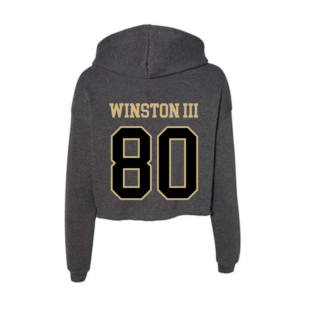 Wake Forest - NCAA Football : Braxton Winston III - Women's Crop Fleece Hoodie-1