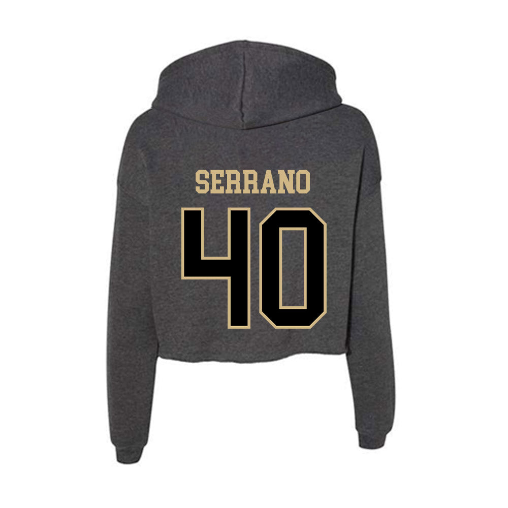 Wake Forest - NCAA Baseball : Jordan Serrano - Women's Crop Fleece Hoodie-1