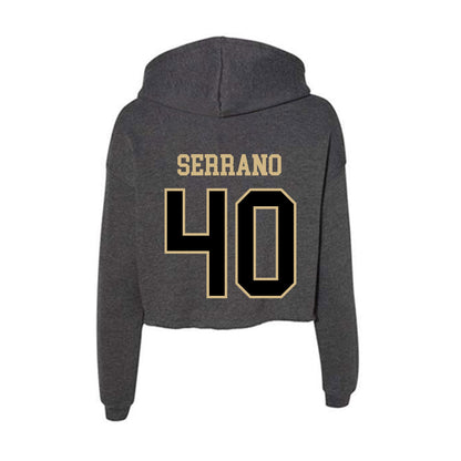 Wake Forest - NCAA Baseball : Jordan Serrano - Women's Crop Fleece Hoodie-1