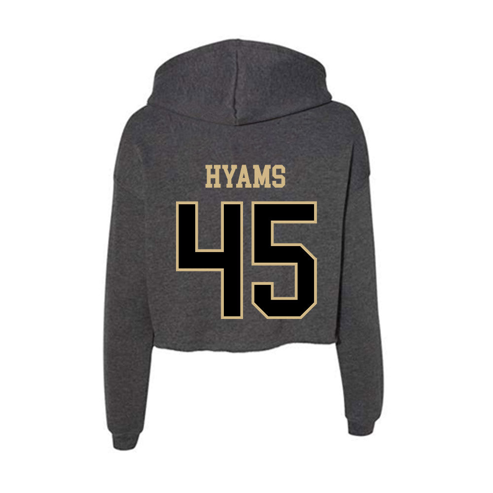 Wake Forest - NCAA Football : Ethan Hyams - Women's Crop Fleece Hoodie-1