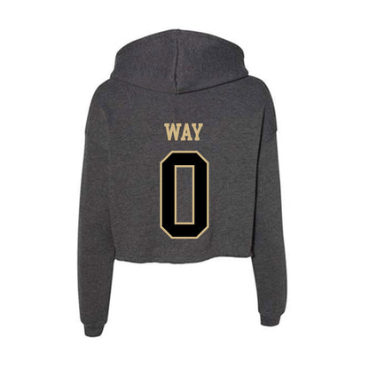 Wake Forest - NCAA Football : Will Way - Women's Crop Fleece Hoodie-1