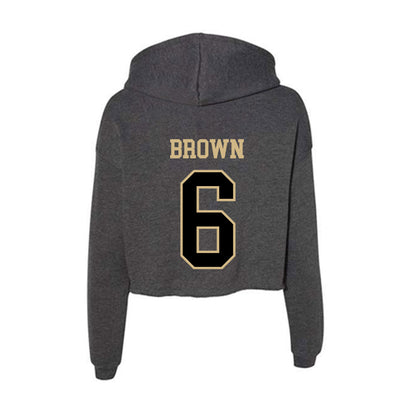 Wake Forest - NCAA Women's Soccer : Dempsey Brown - Women's Crop Fleece Hoodie-1