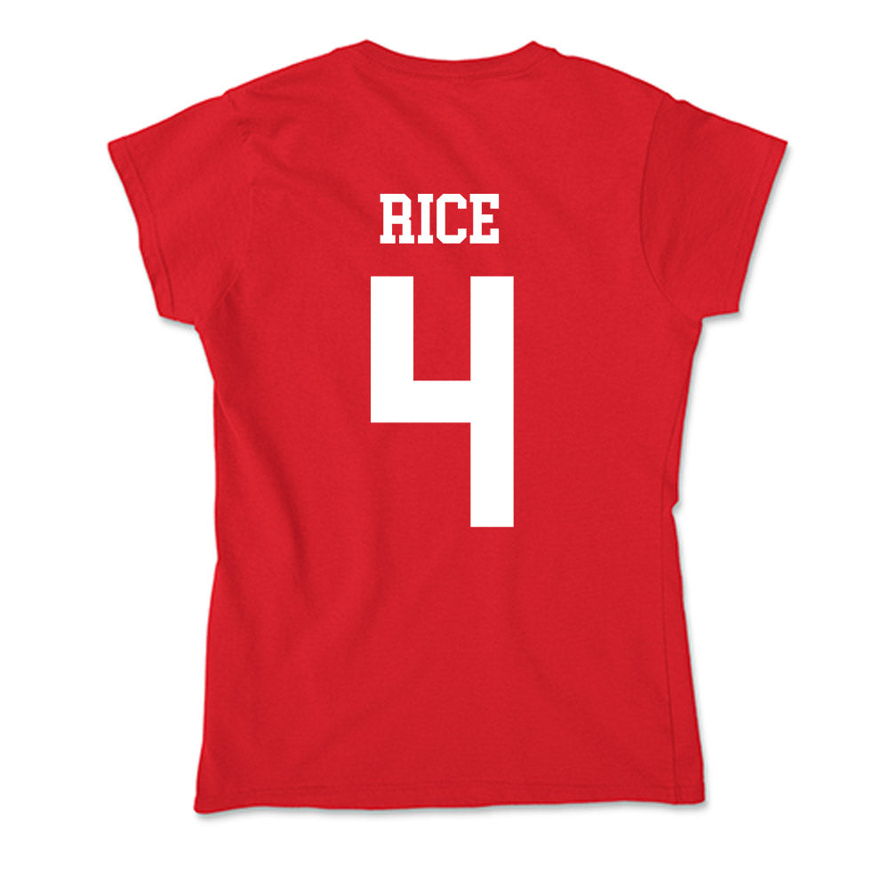 Nebraska - NCAA Men's Basketball : Colin Rice - Soft Style Women’s T-Shirt-1