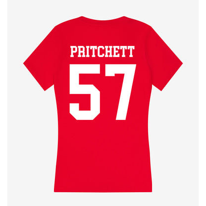 Nebraska - NCAA Football : Elijah Pritchett - Women's V-Neck T-Shirt-1